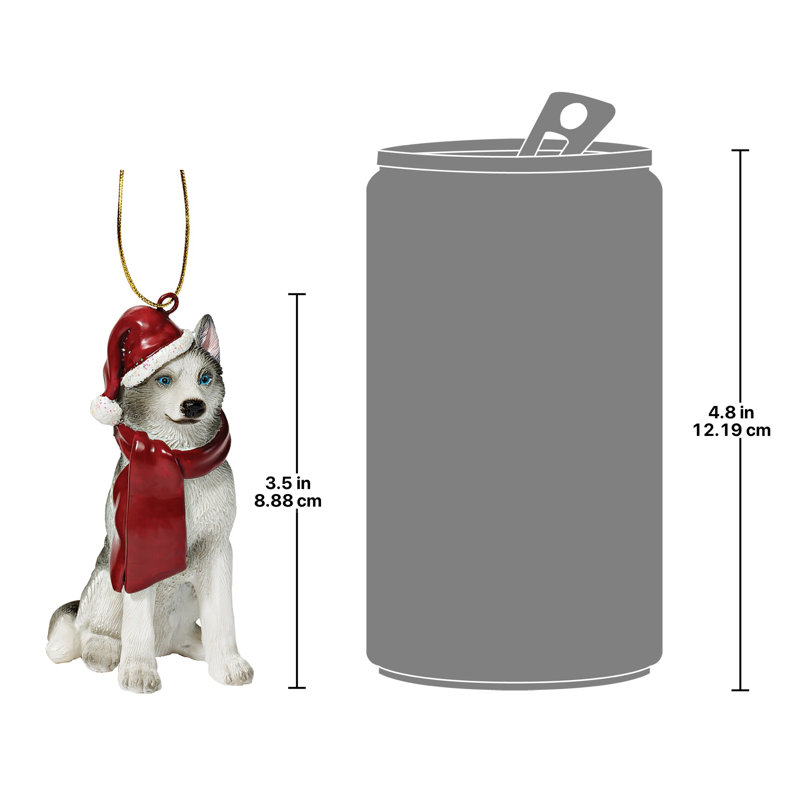 Siberian Huskey Holiday Dog Ornament