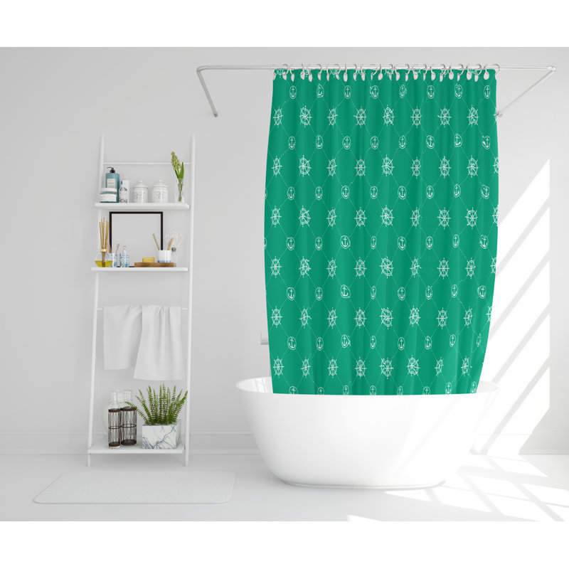 Christopher 2 Piece Polyester Shower Curtain Set, 168cm H x 168cm W