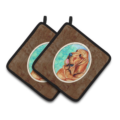 Bloodhound avec cuisinier poignée avec nez bleu east urban home