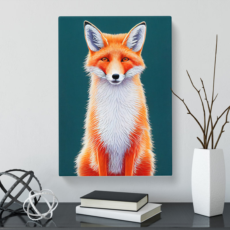 Fox - Wrapped Canvas, 50cm H x 35cm W x 3cm D