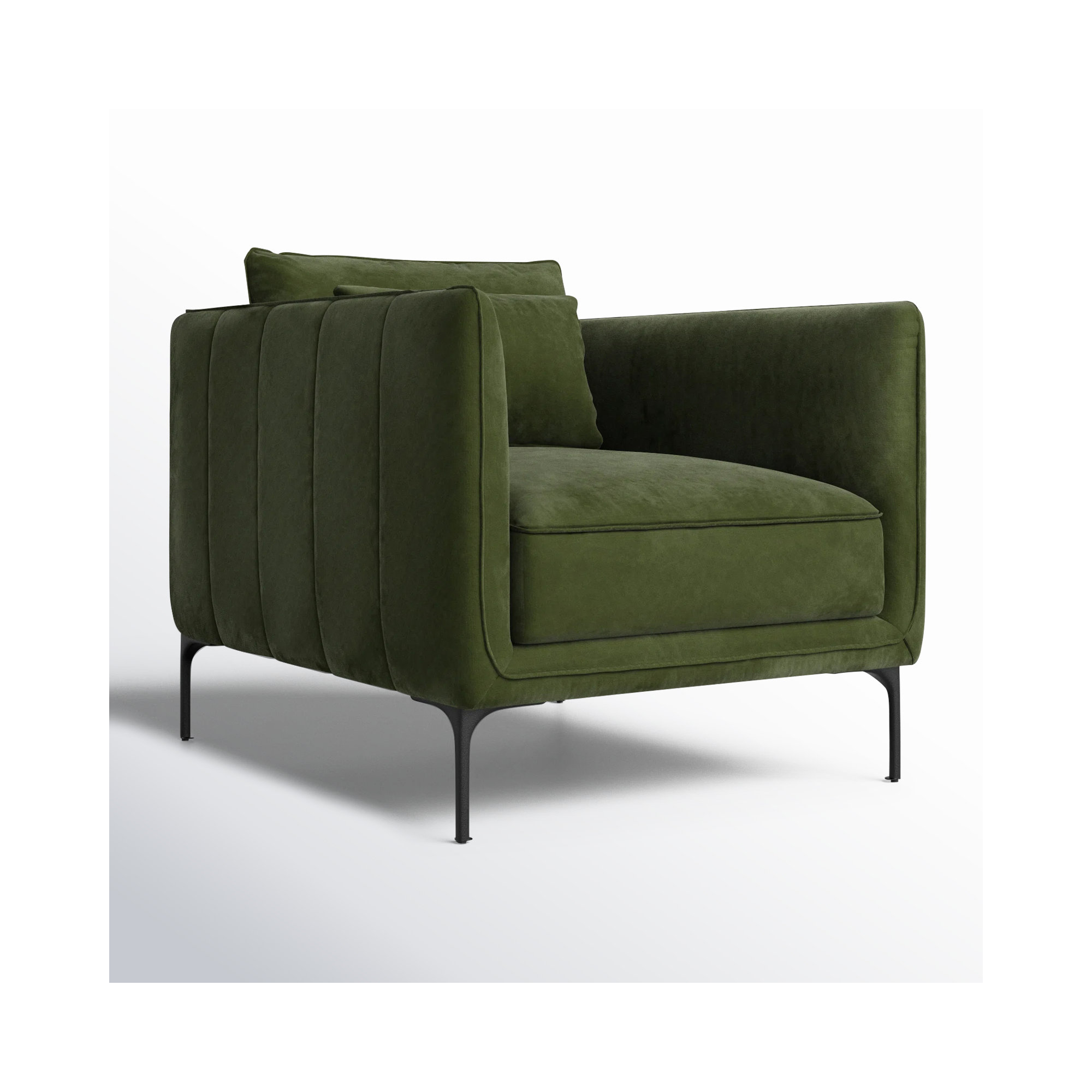 Rae Upholstered Armchair, Military Green