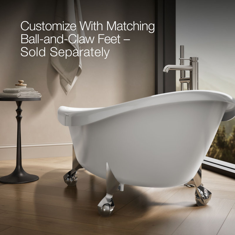 Birthday Bath® 72" x 37-1/2" Soaking Bathtub, White