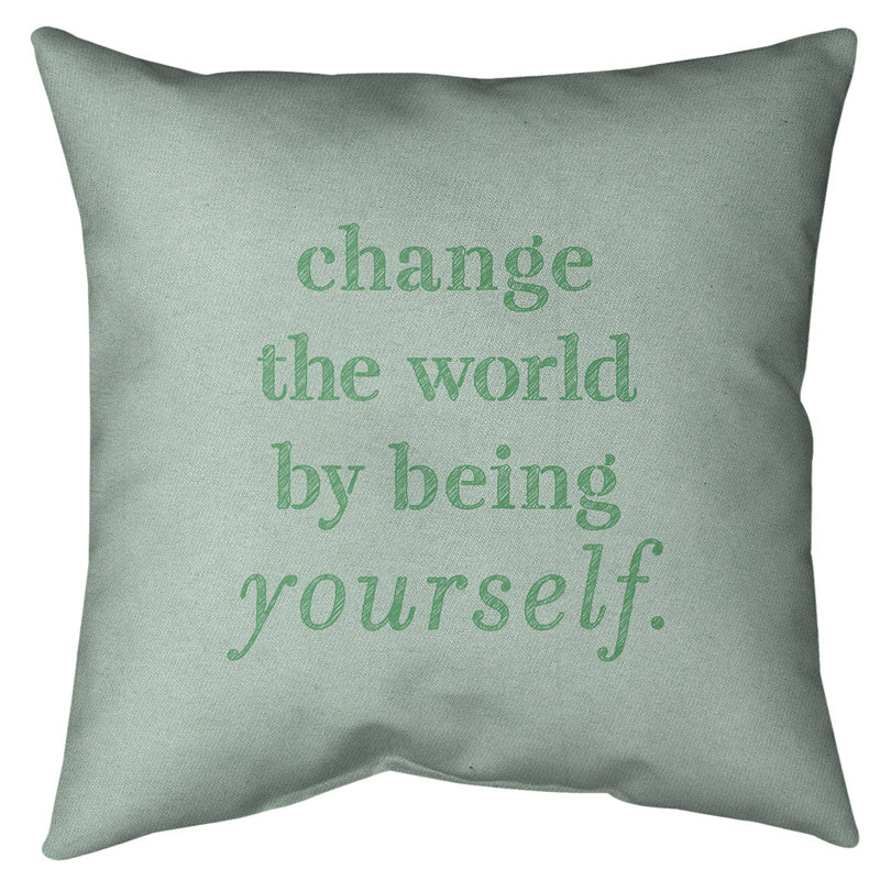Coussin de plancher change the World, 40 po x 40 po, Vert