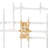 32X1.5X26" Geometric Wall Decor, White+Gold, Sophisticated Style For Living Room & Bedroom Decor 32X1.5X26", White And Gold, Elevate Home With Luxurious Gold Accents