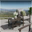 Table d'appoint d'extérieur 19 po carrée en métal brun, table de bout pour terrasse toutes saisons à 2 niveaux-275982460