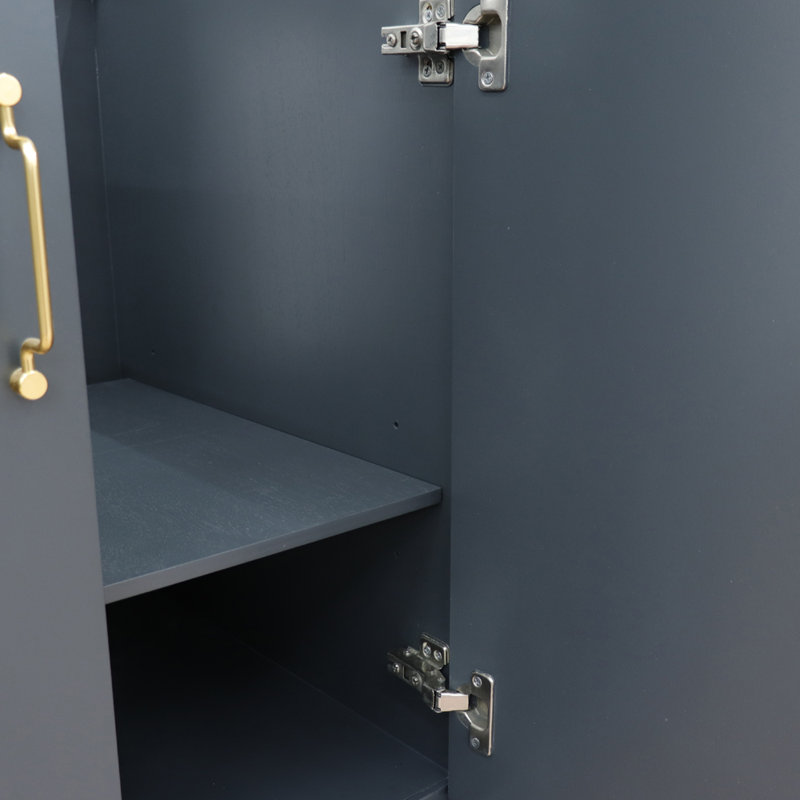 Ensemble de meuble-lavabo simple 37 po Lenglen, Gris foncé