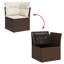  Ensemble de canapé de jardin en rotin PE brun, acier thermolaqué, polyester