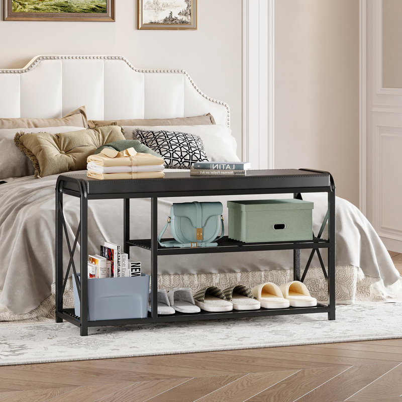 Beonca Faux Leather Upholstered Storage Bench