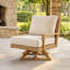 Chaise de patio d'extérieur en teck Monroe
