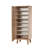 Modern Hallway Furniture Set, Shoe Cabinet & Bench, 100% Melamine Coated Particle Board, 19.7 x 53.1 x 15.0 inches | Wooden Legs, 100% Linen Fabric, Sonomo & Green Colors | Stylish Storage Solution for Entryway & Hall