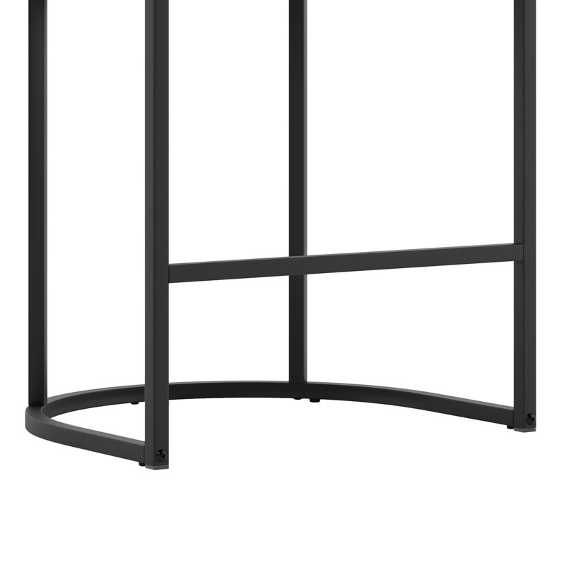Tabouret de comptoir moderne avec structure en métal, Lin beige / noir
