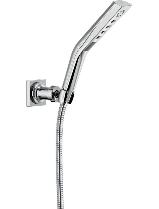 Pomme de douche manuelle pivotante avec technologie H2okinetic, Chrome