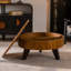 Table basse ronde de 31,5 po avec espace de rangement rétro, convenant au salon et au bureau, naturel-1699969956-1699969976-1699969979