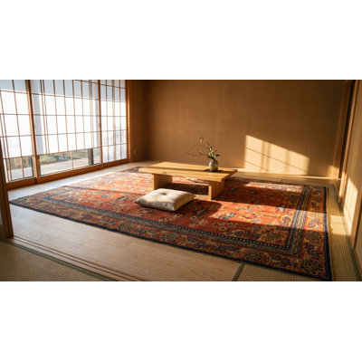 Tapis antique en laine noué à la main de grande taille