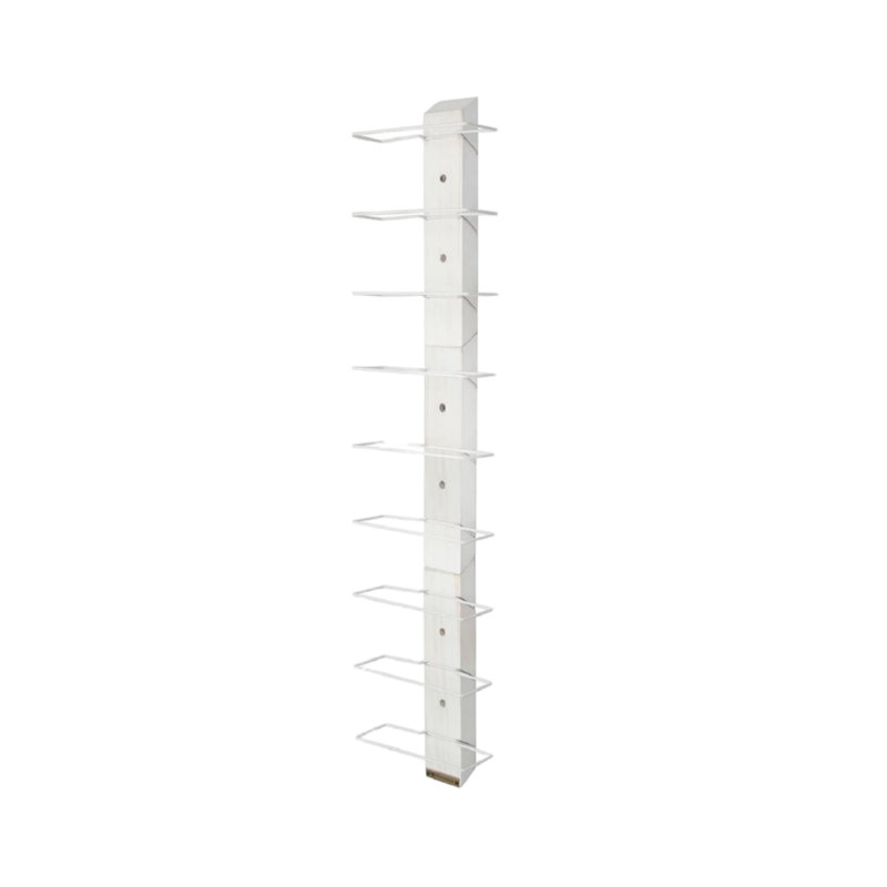 9 Bottle Wall Mount Wine Organizer, White