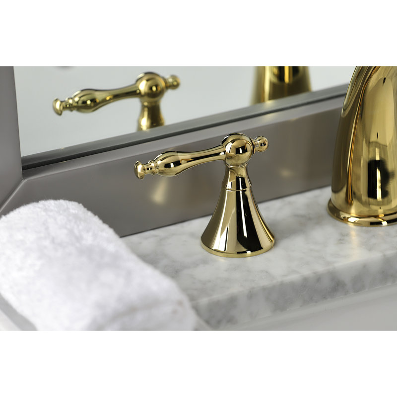 Robinet de salle de bain espacé Kingston, Laiton poli