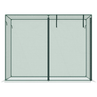 Outsunny 6' X 3' Crop Cage, Plant Protection Tent With Zippered Doors For Vegetable Garden, Backyard, Green