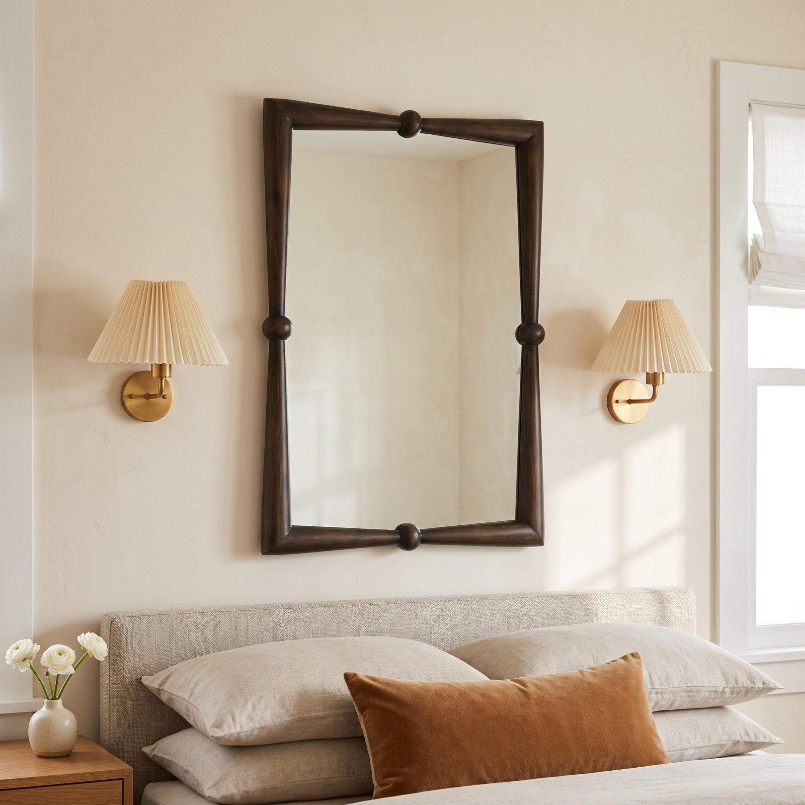 Prosper Mirror, 36" x 24", Brown