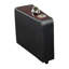 Ensemble de 4 fauteuils inclinables rembourrés avec 1 console en noir
