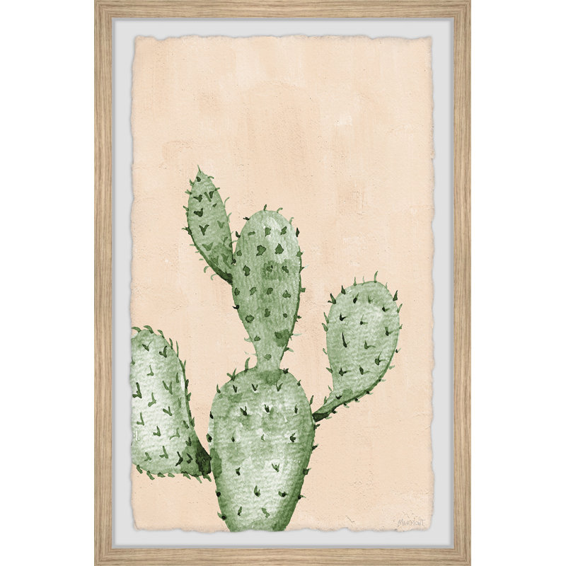 Fleshy And Green - Single Picture Frame Painting, 91cm H x 61cm W x 3.81cm D