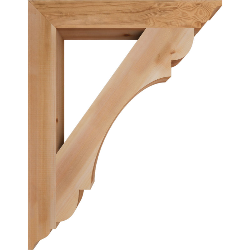 Olympic Traditional Bracket, 36" H x 3.5" W x 28" D, Western Red Cedar (Smooth)