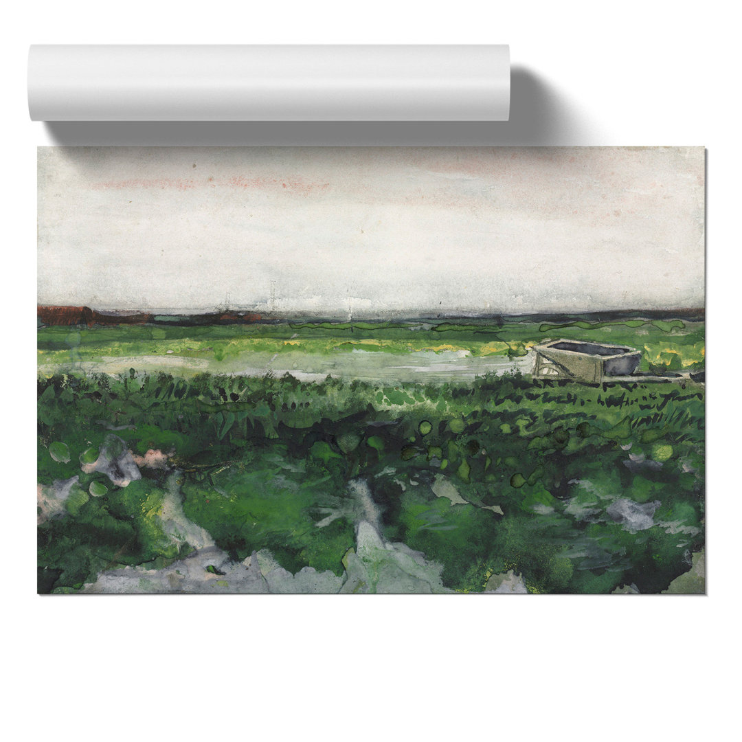 Landscape with Wheelbarrow by Vincent van Gogh - Frameless Print