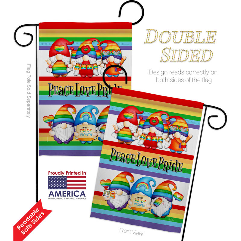 Double Sided 18.5'' H x 13'' W Polyester Garden Flag