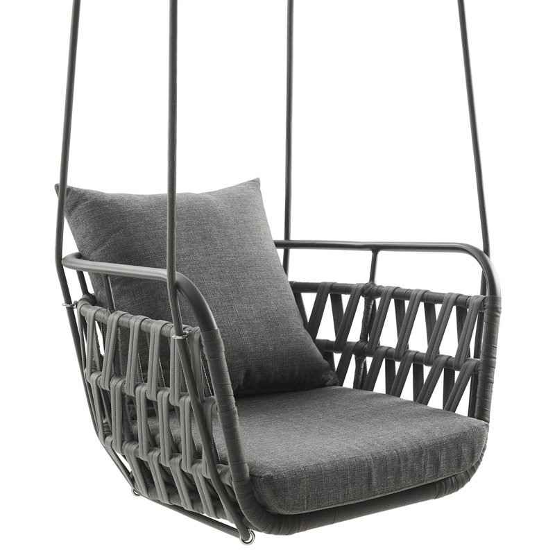 Balancelle d'extérieur en aluminium Kaliah, Gris anthracite