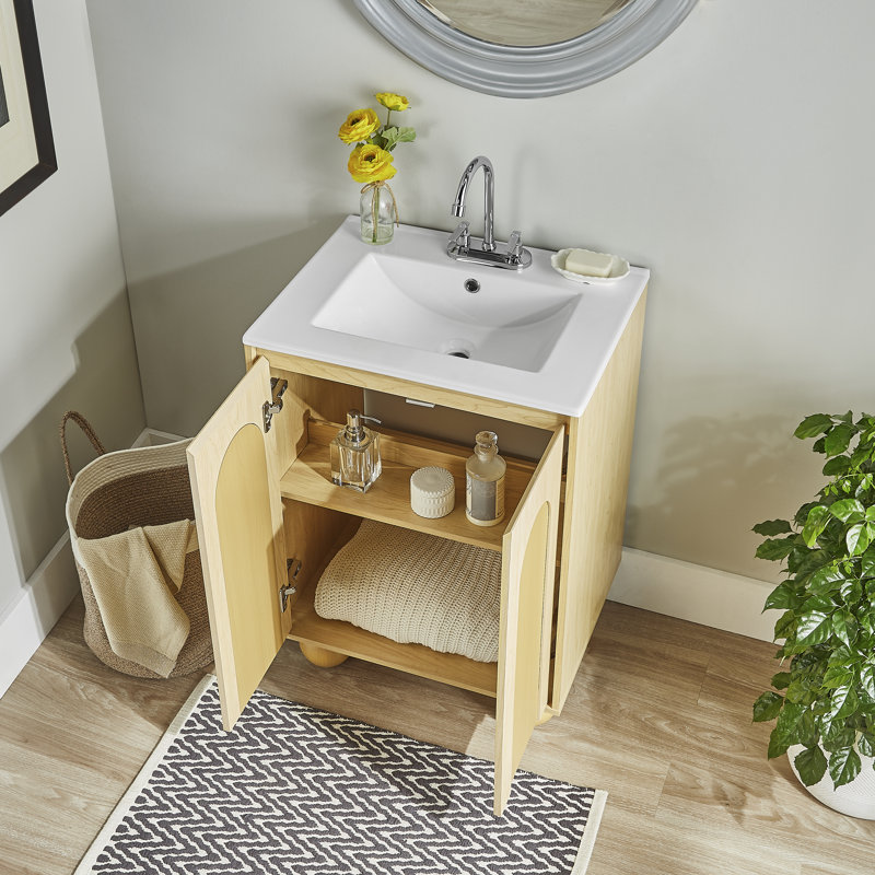 Meuble-lavabo 24 po en chêne naturel, Chêne naturel
