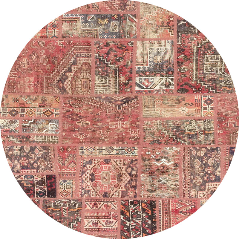 Tapis abstrait abstrait moderne, Rond 7 pi