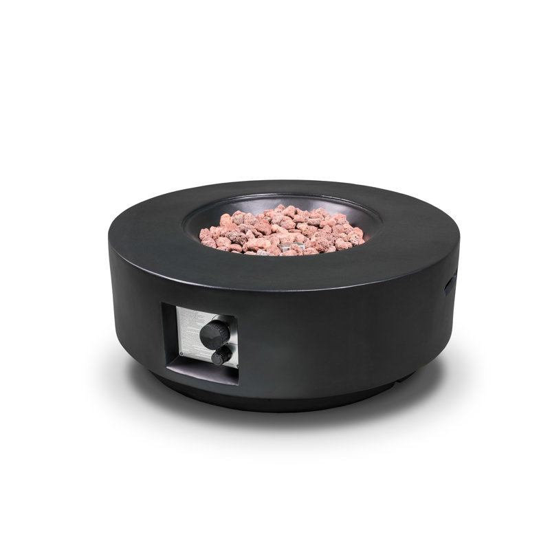 Brooksburg Round Propane Smokeless Fire Pit, Black
