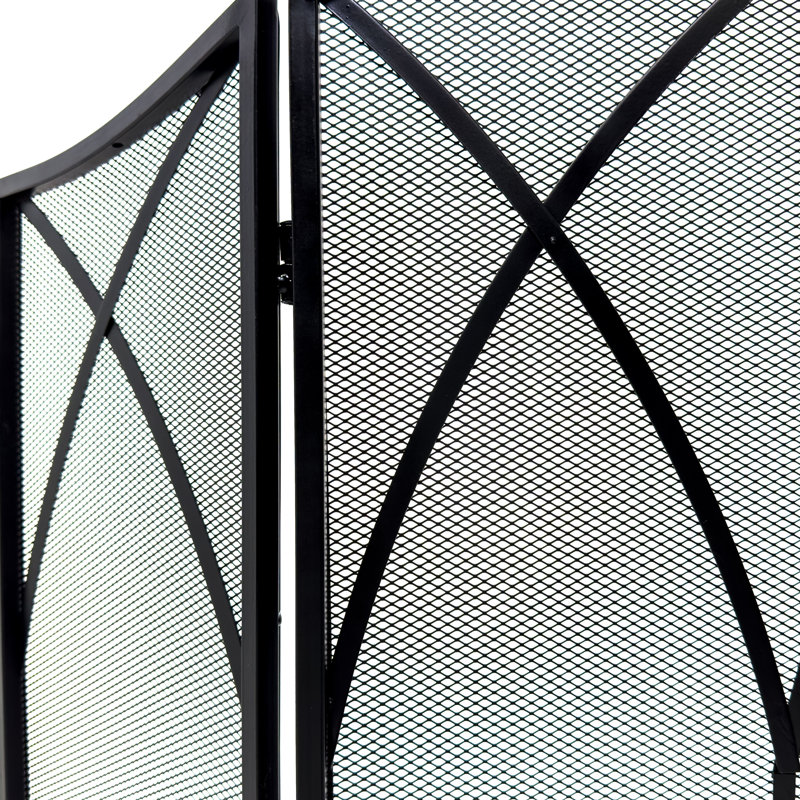Londrea 3 Panel Steel Fireplace Screen