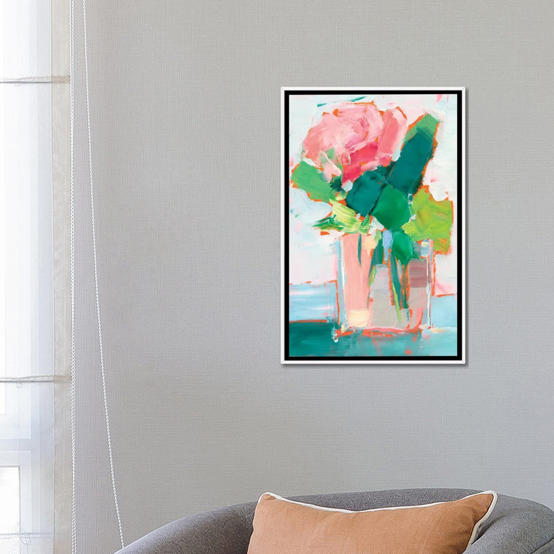 «Cut Flowers II» par Ethan Harper - reproduction d'art, Pas de tapis, H 26 po x l 18 po x 1,5 po, Toile blanche encadrée