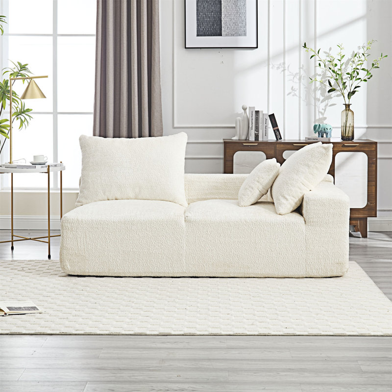 Canapé en tissu pour deux personnes, Beige