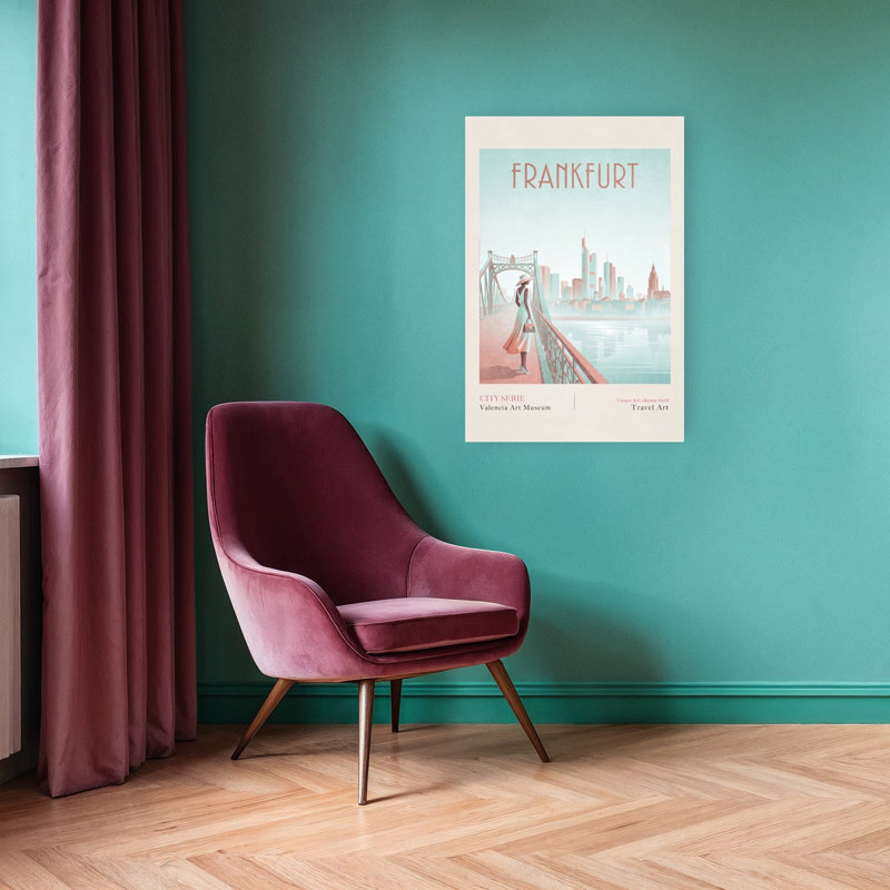 «Elegant Francfort Cityscape», impression sur toile, H 36 po x l 24 po