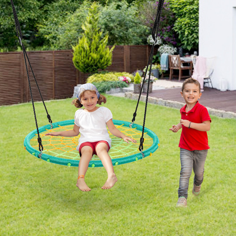 Costway Steel Swing Seat with Swing and Chains, Green