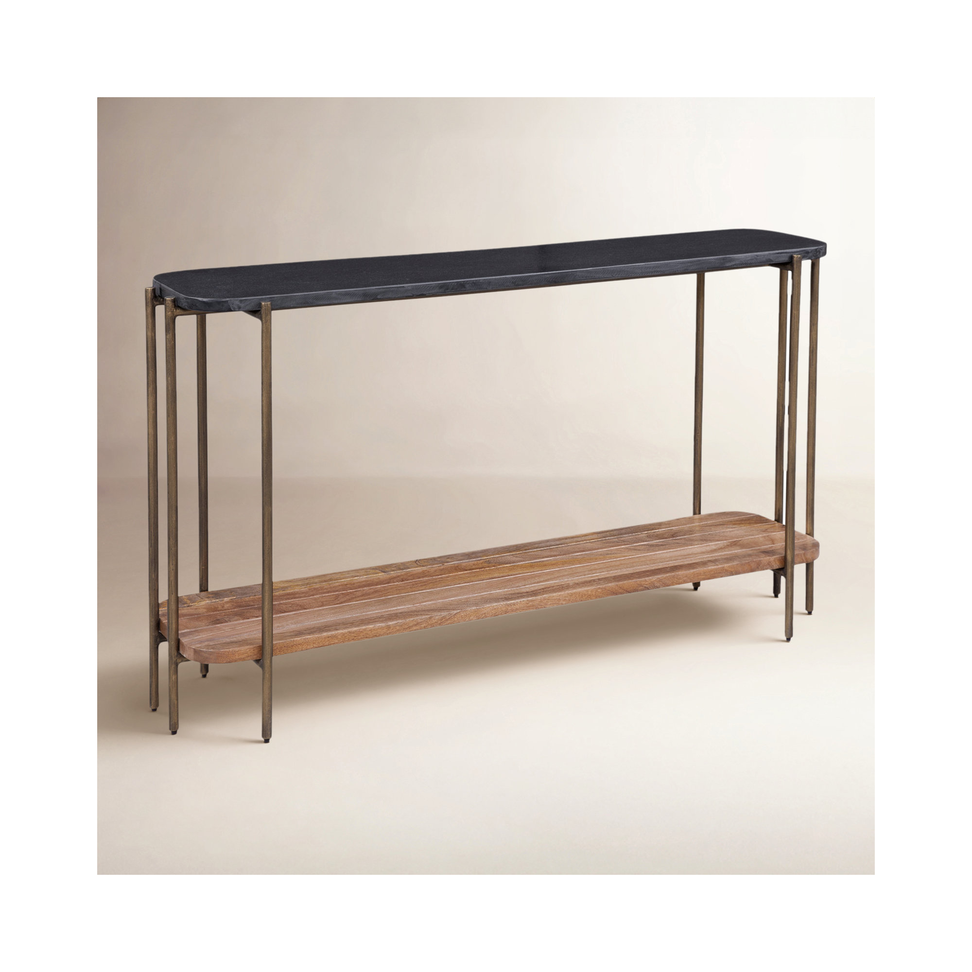 Daughtery Stone Top Drum Cocktail Table