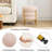 Round Storage Ottoman Multiuse Vanity Stool With Metal Legs-114893888