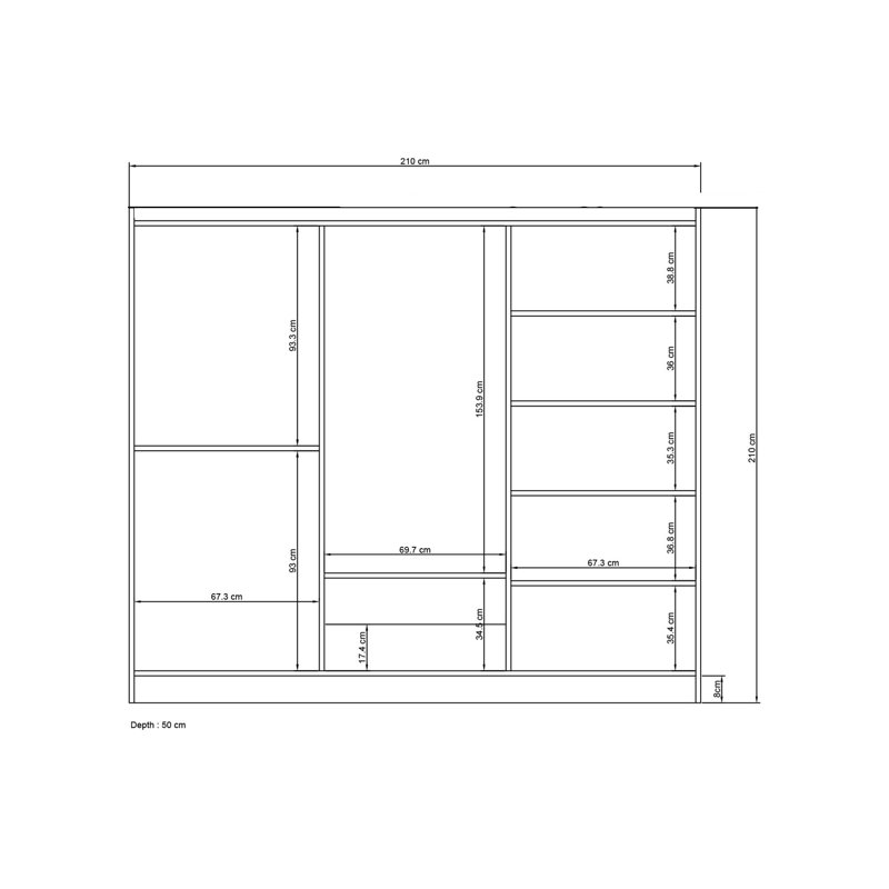 Berend 6 Door Manufactured Wood Wardrobe