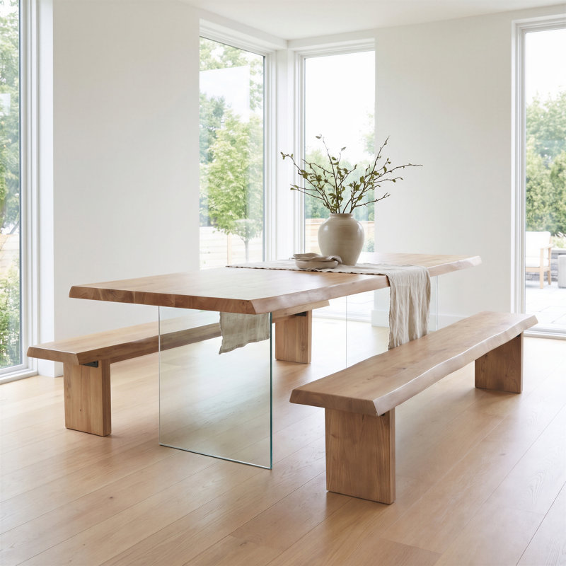 Modern Brazilian Bello Bench, 18" H x 102" W x 15" D, Teak