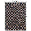 Tapis à carreaux gris ardoise, lavable à la machine, en polyester avec envers antidérapant-2112204674