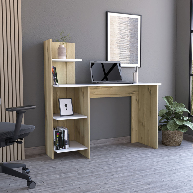 Bureau d'écriture Bureau à domicile Bureau debout, Naturel / blanc