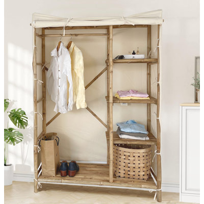 Anacelia 43.3 " W Solid Wood Armoire