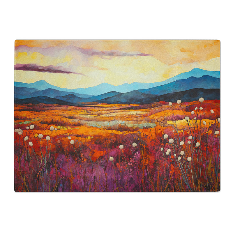 Landscape Colour Field  Glass Chopping Board