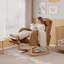 Chaise berçante en polyuréthane avec repose-pieds, fauteuil de chambre de bébé, orange