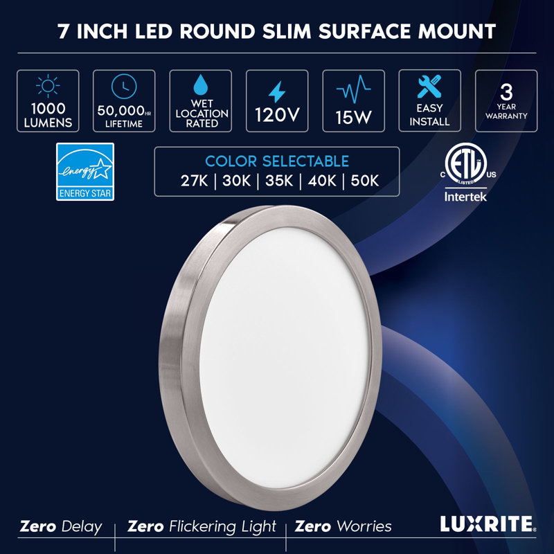 Rosalie LED Flush Mount, Brushed Nickel