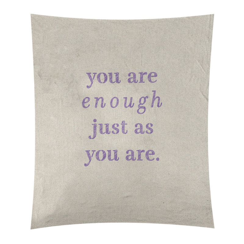 En polyester, vous êtes assez tapisserie quot, H 60 po x l 51 po, Blanc / Mauve