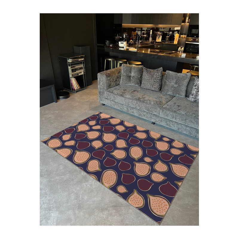 Tapis tissé orange Mosso, 2'6" x 4'11"