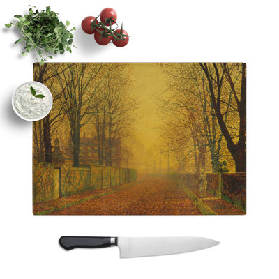 Evening Glow by John Atkinson Grimshaw Chopping Board