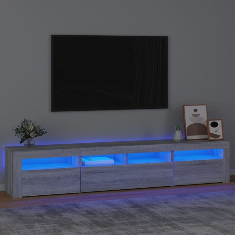 Unfinished TV Stand, Sonoma Grey, 210cm